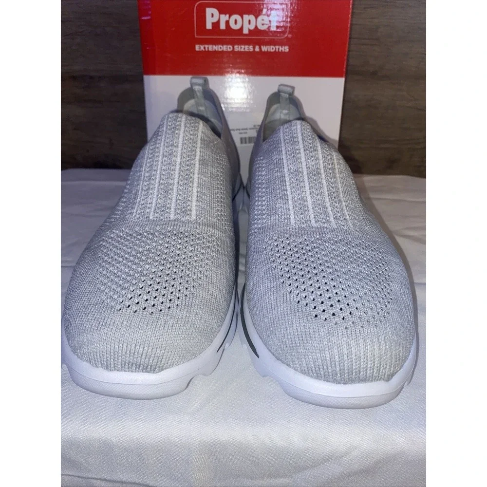 NIB Propet Travelactiv Stretch Womens Slip‎ On Sneakers, sz 8.5 Xtra Wide